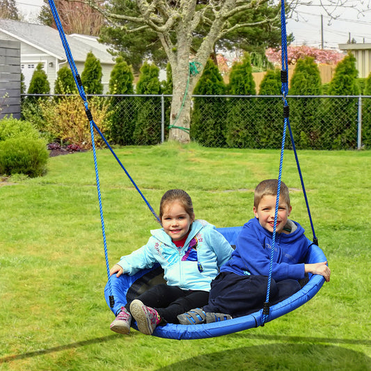 Kids Round Tree Swing 100cm-Blue
