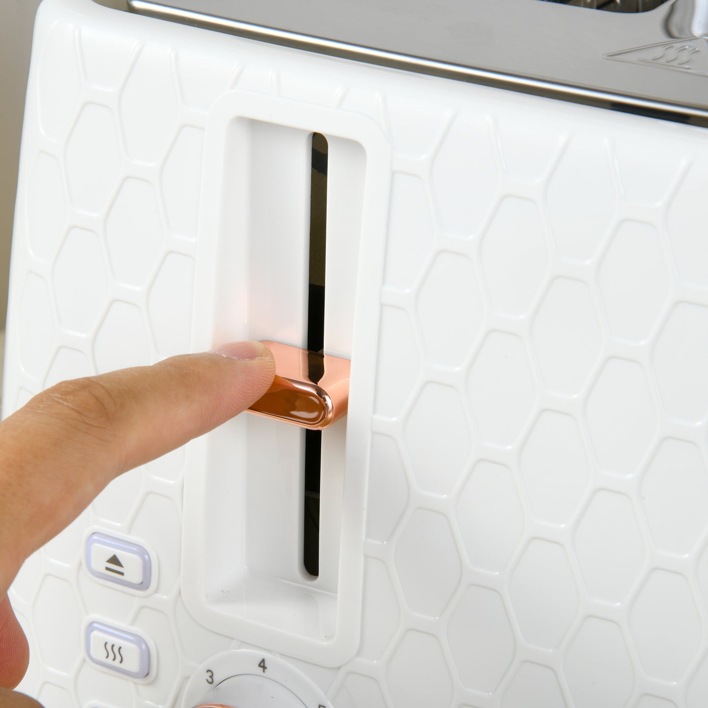 3000W 1.7L Fast Boil Kettle & 4 Slice Toaster Set, Kettle and Toaster Set with 7 Browning Controls, Crumb Tray, White