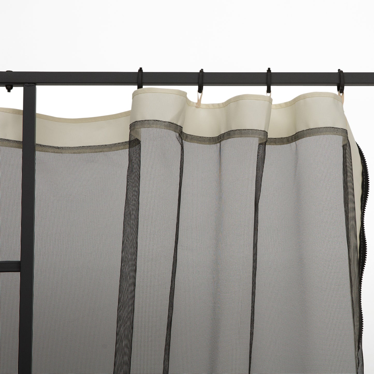 Outsunny Replacement Mesh Mosquito Netting Screen Walls for 10 x 10ft Patio Gazebo, 4-panel Sidewalls with Zippers (Wall Only, Canopy Not Included)