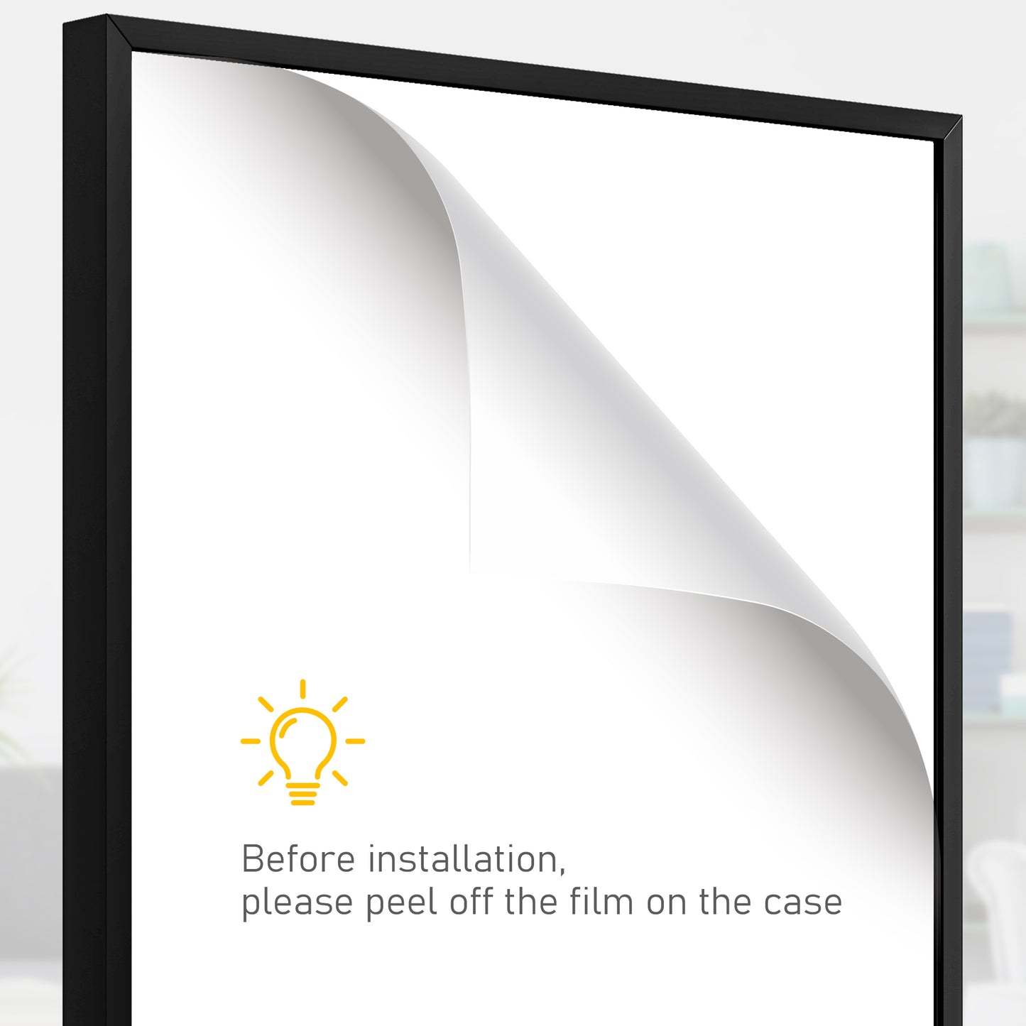 Football Shirt Acrylic Jersey Frame Display W/ UV Protection, Aluminium Sports Shadow Box for Basketball Football Baseball, 60 x 80 cm, Black