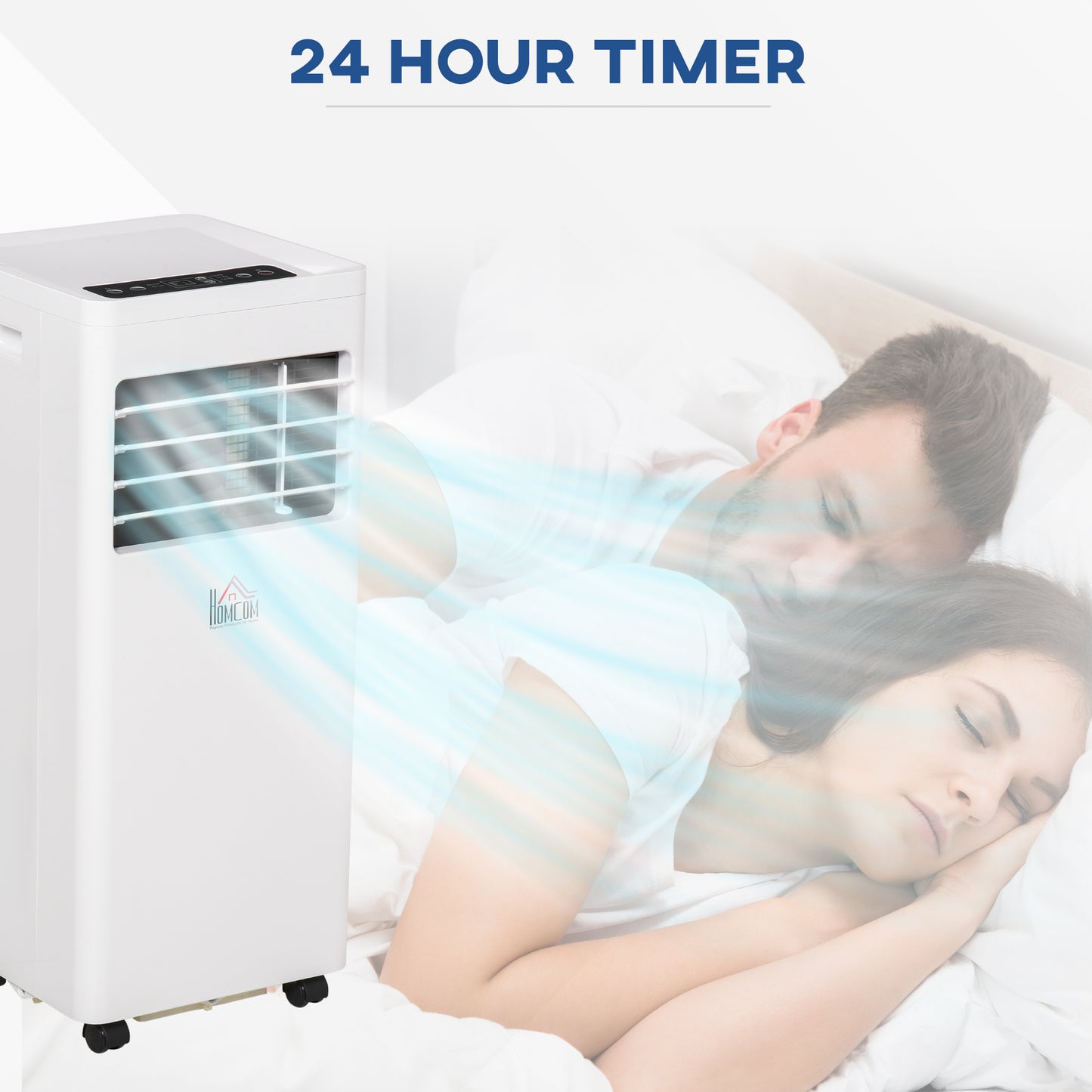 Mobile Air Conditioner White W/ Remote Control Cooling Dehumidifying Ventilating - 650W