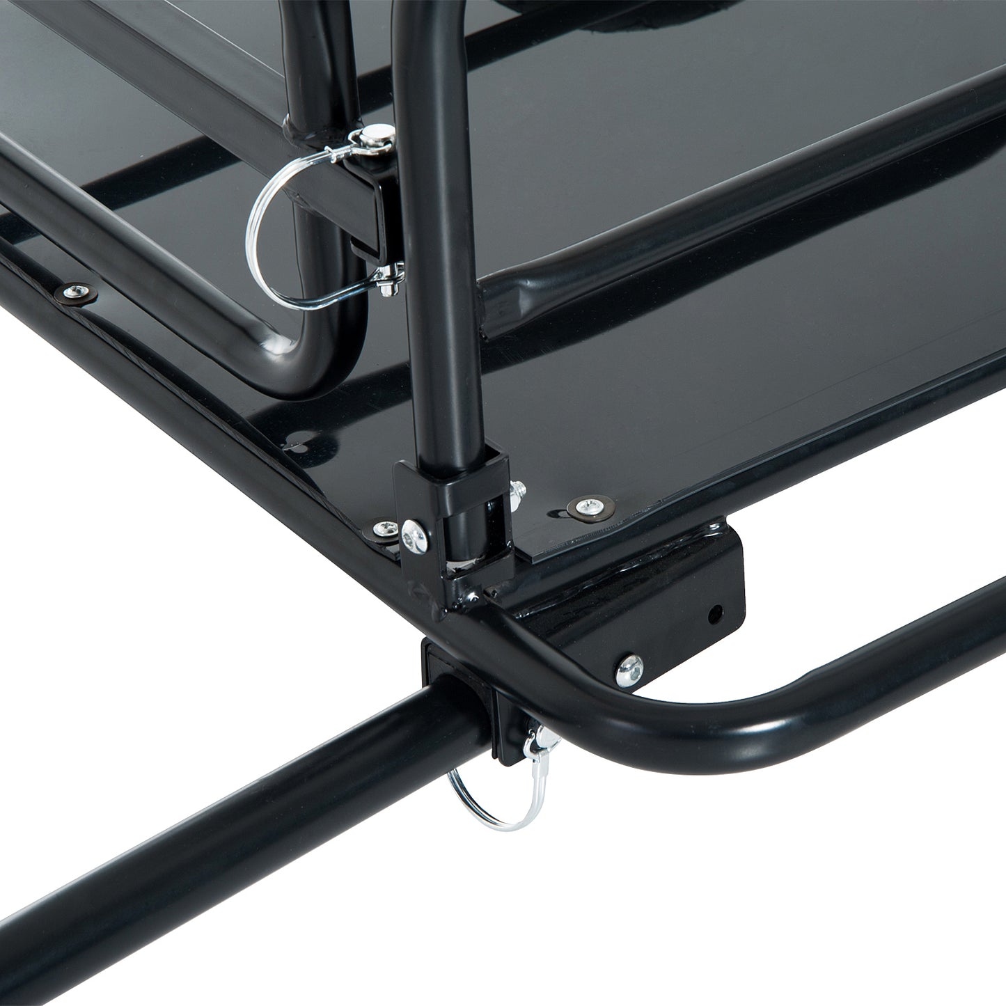 Bike Cycle Cargo Trailer in Steel Frame-Black