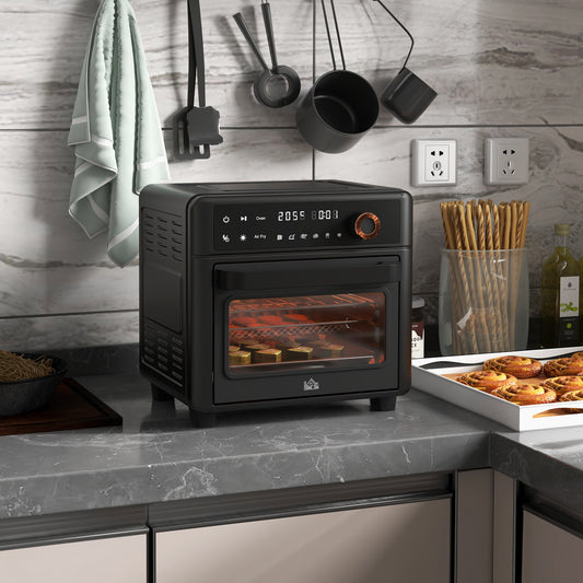 Retro Style Air Fryer Oven, 13L Mini Oven, Multifunction Countertop Convection Oven with 12 Presets, Adjustable Temp and Time, 1200W