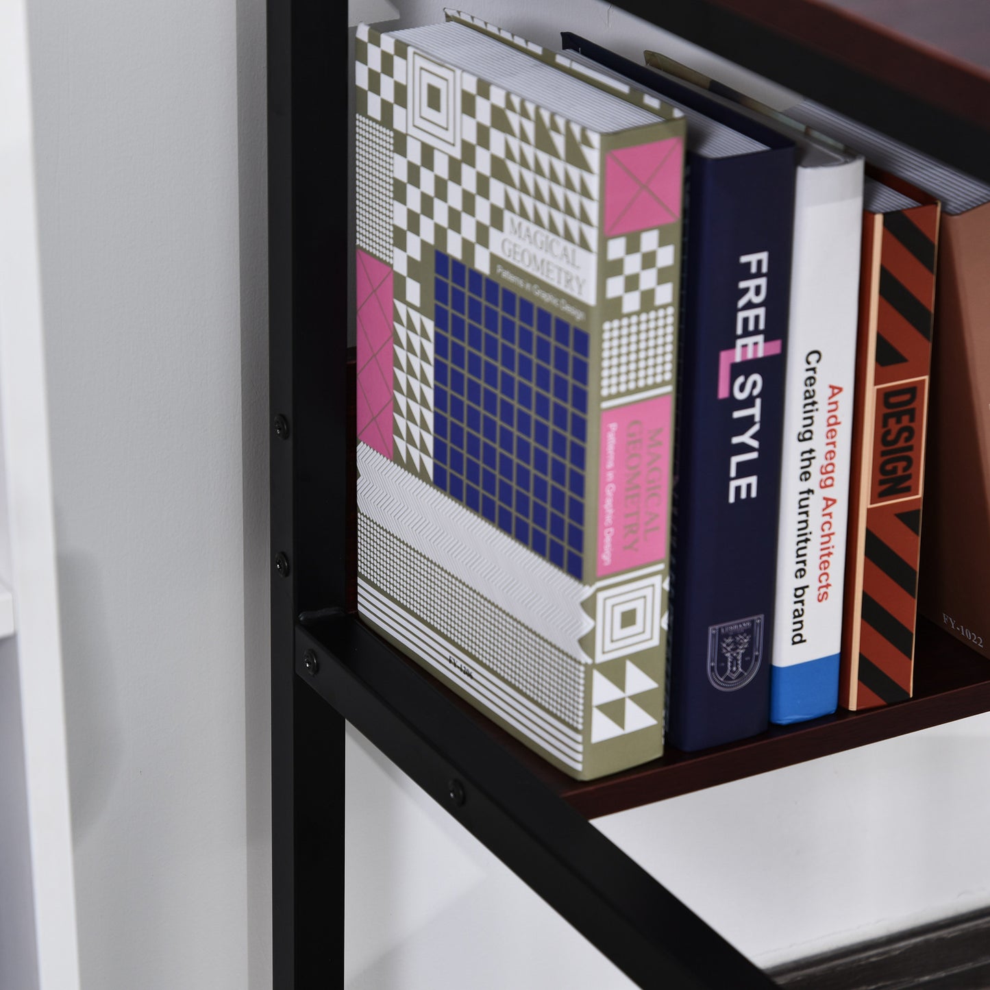 Computer Desk With Storage Shelf Adjustable Feet Metal Frame Home Office Laptop Study Writing Workstation Table Brown