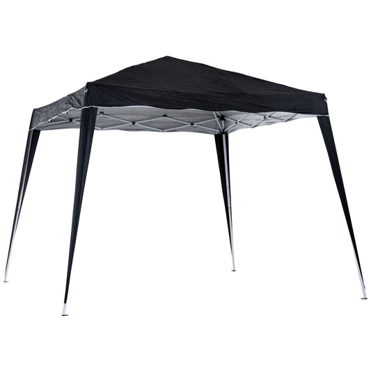 Outsunny Pop-Up Tent, 3Lx3Wx2.4H m-Black
