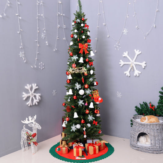 2.1m Artificial Christmas Tree Pine Tree With Plastic Stand-Green