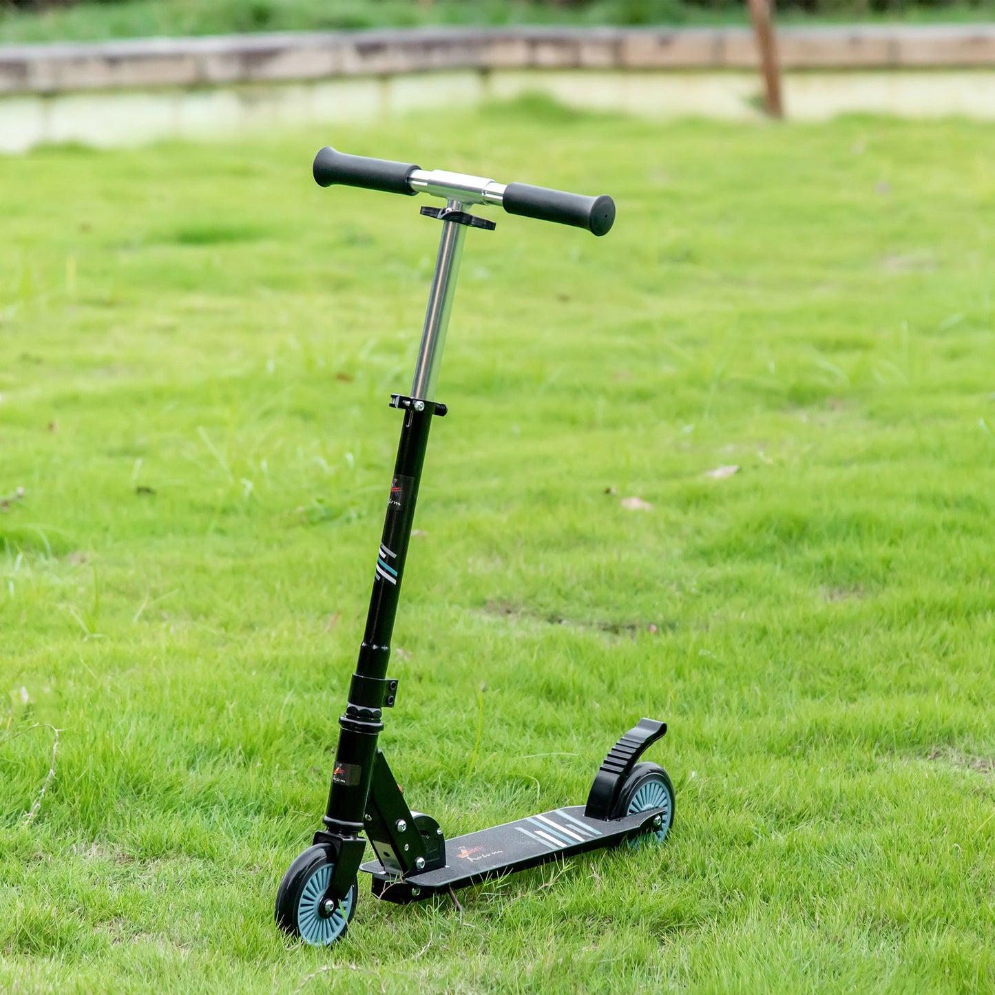 Scooter for Kids Toddler One-Click Foldable Kick Scooter with Adjustable Height Brake for Boys and Girls 3-8 Years Aluminium Black