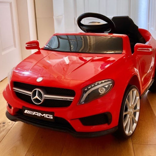 6V Kids Ride On Car Mercedes Benz GLA Licensed Toy toddler with Music Remote Control Rechargeable Headlight Two Speed Red