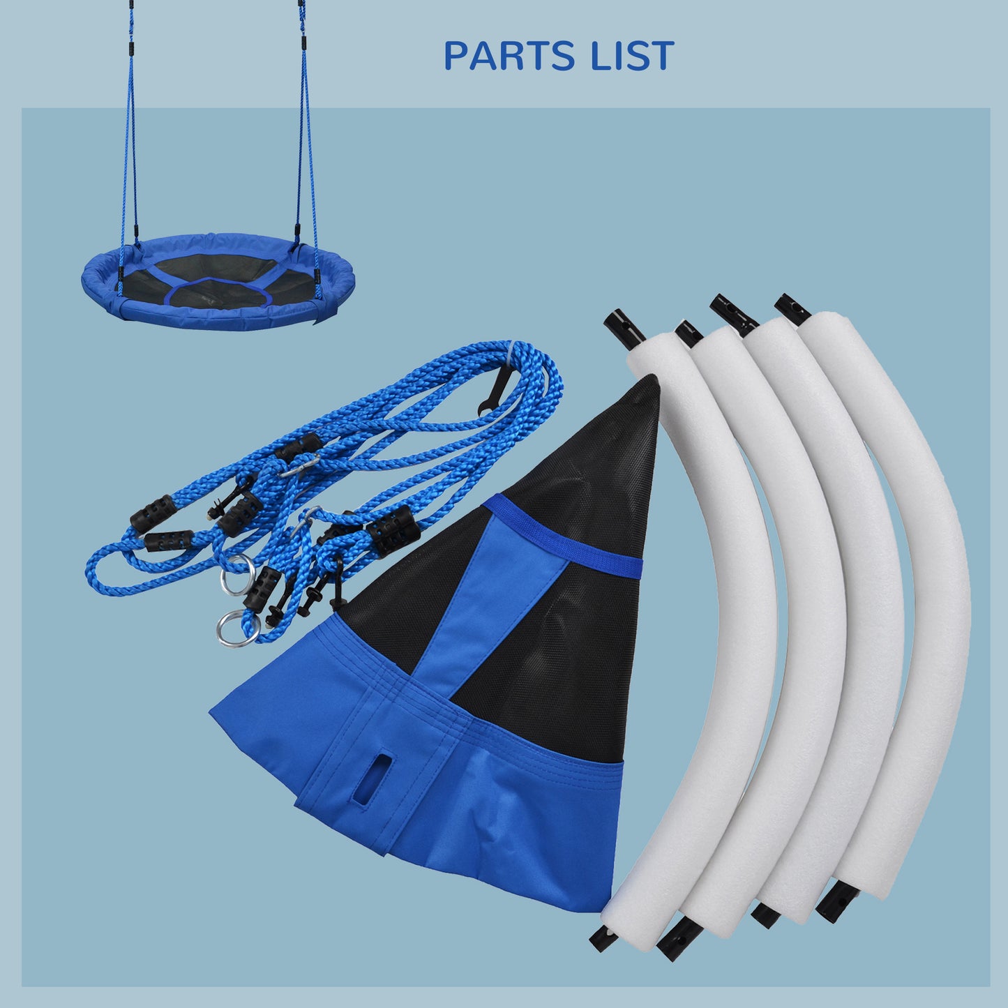 Kids Round Tree Swing 100cm-Blue