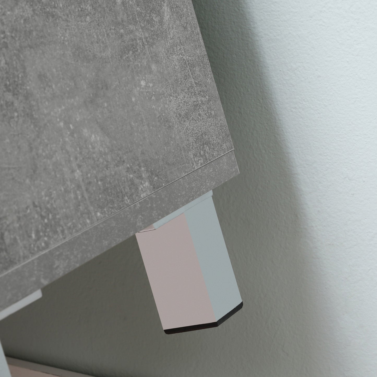 Kleankin Under Sink Cabinet, Bathroom Vanity Unit, Pedestal Under Sink Design, Storage Cupboard with Adjustable Shelves, White and Grey