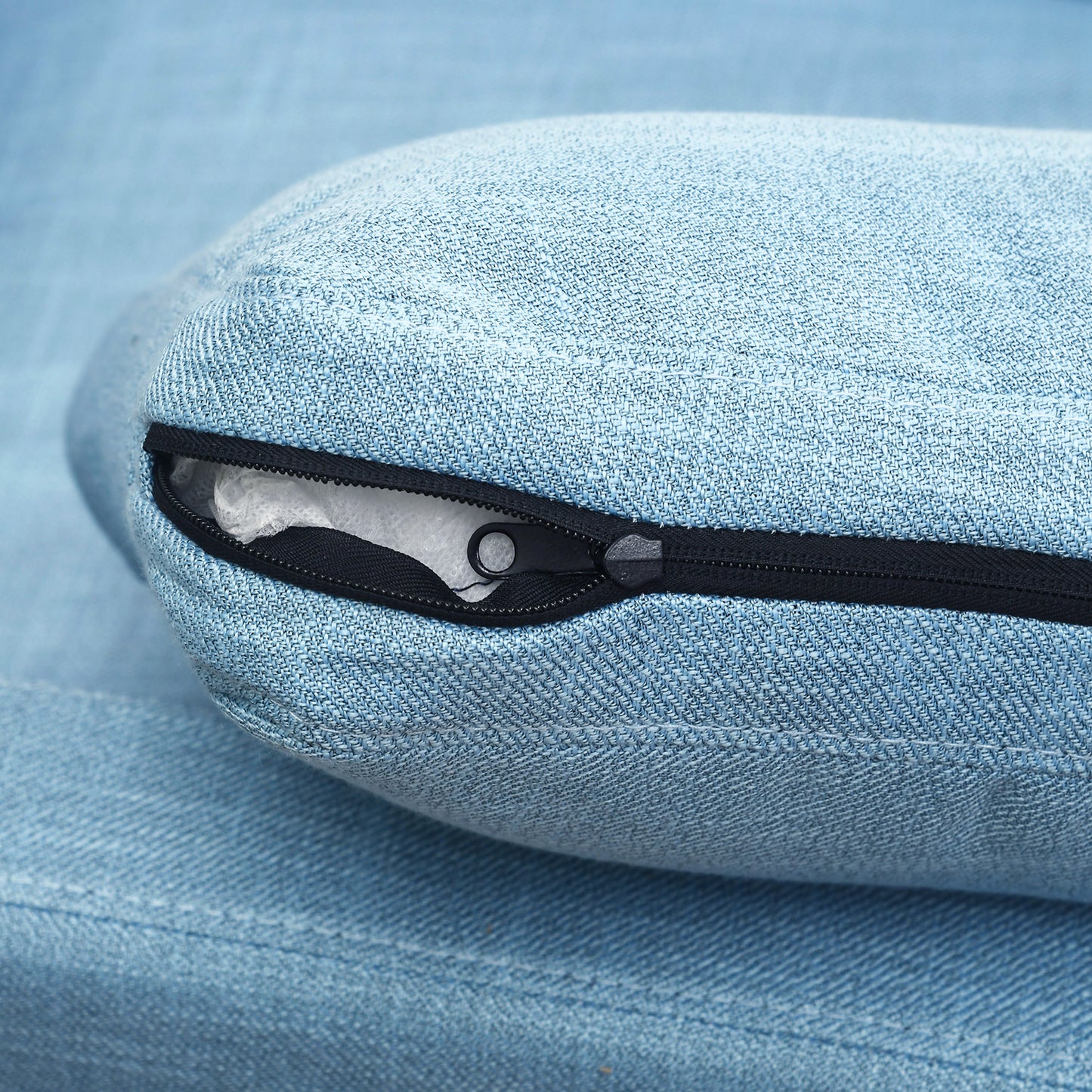 Modern Accent Chair, Comfy Fireside Chair, Upholstered Armchair for Living Room, Bedroom, Home Office, Light Blue