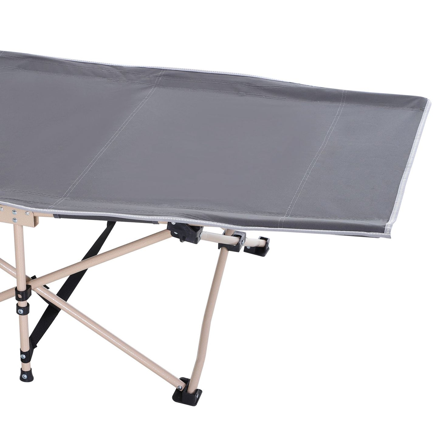 Outsunny Single Person Folding Camping Cot Portable Camp Sleeping Bed With Carry Bag