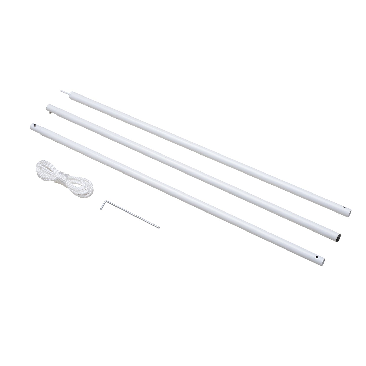 Outsunny Sail Shade Poles With Eye Bolt Kit