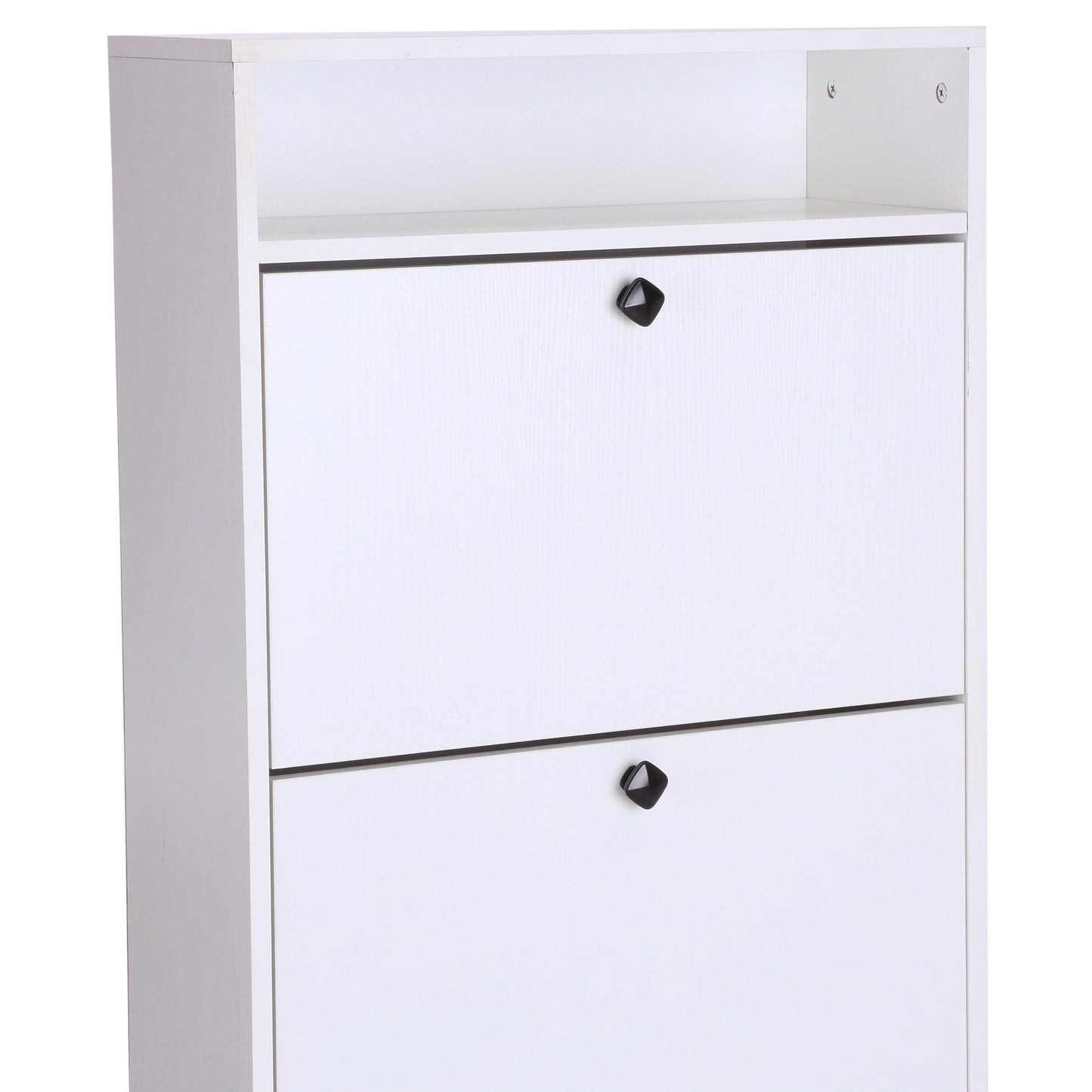 Shoe Storage Cabinet Cupboard Organiser Rack With 3 Drawers, Chipboard-White
