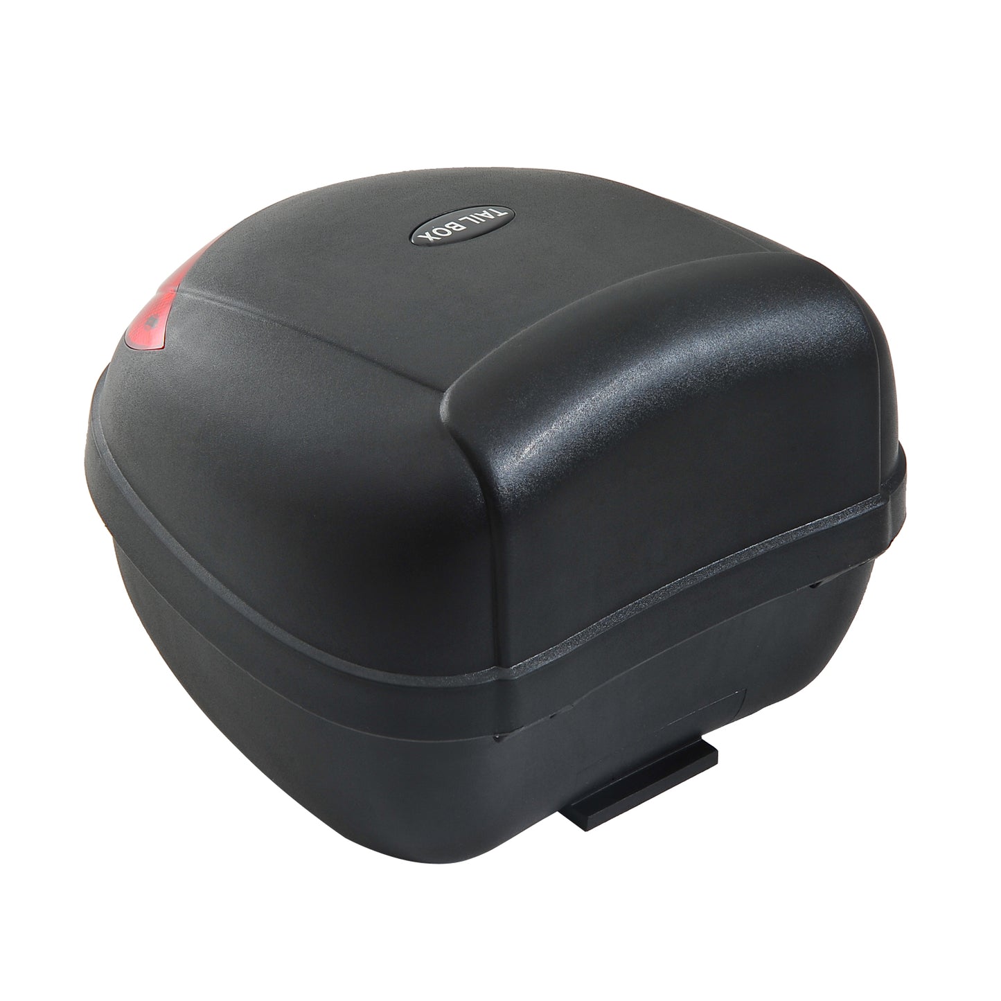 Motorcycle Luggage Case Trunk Storage Box With Reflectors-Black/Red 24 Litre