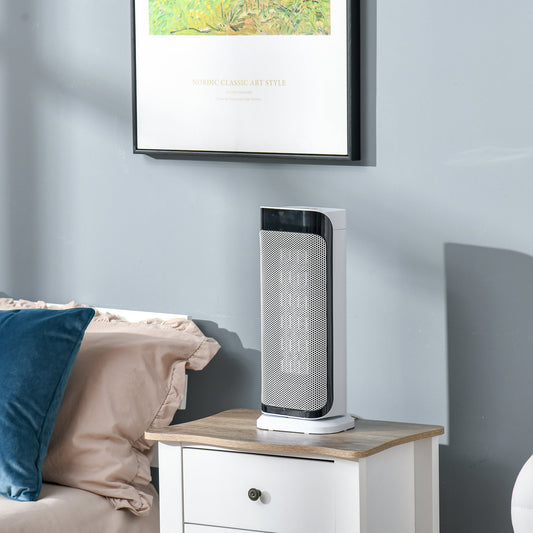Ceramic Oscillating Portable Tower Space Heater With Three Heating Modes, Programmable Timer & Tip-over Switch Protection