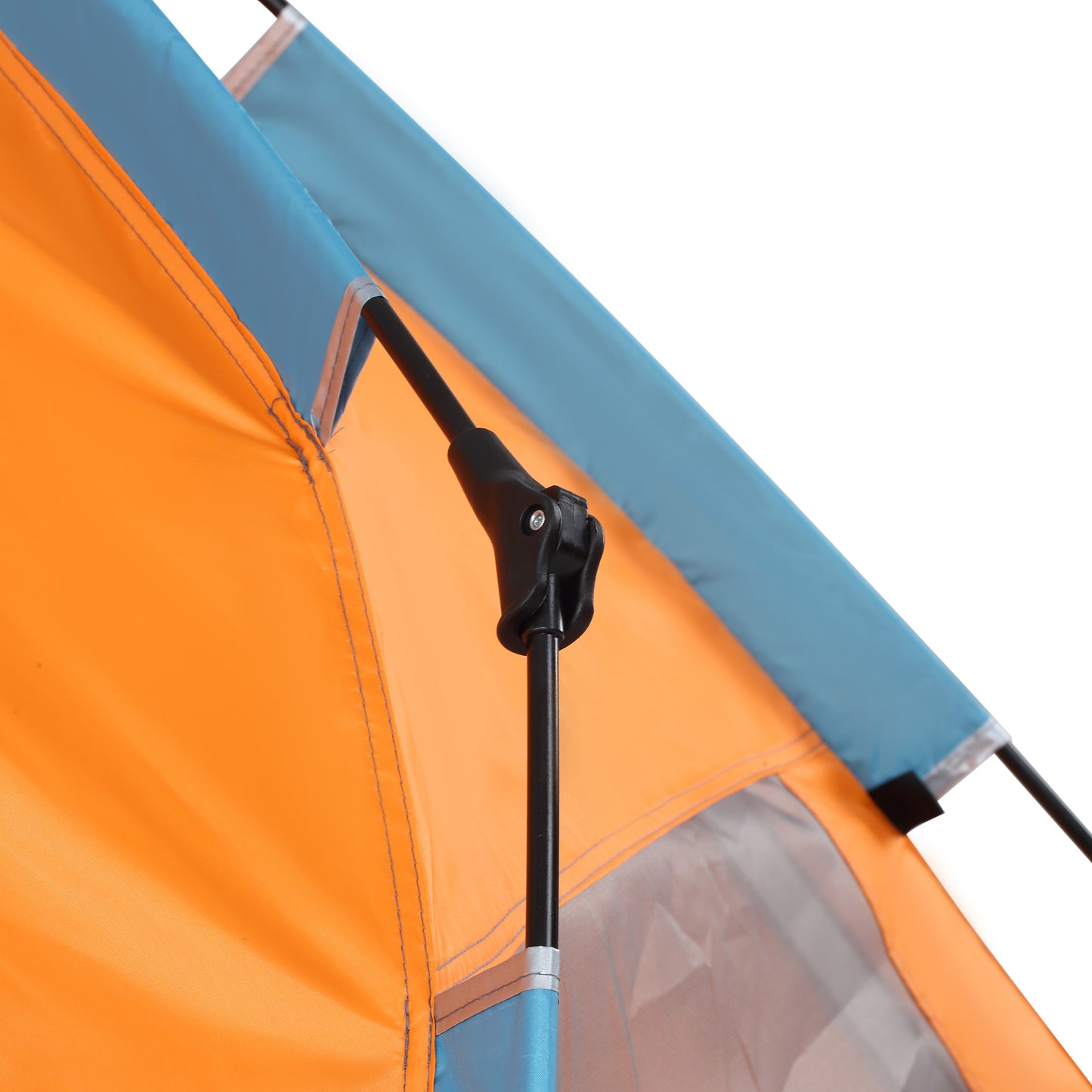 Outsunny Pop Up Beach Tent, Easy Set Up Sun Shelter, Portable Instant Beach Canopy w/ Extended Porch, Sandbags, Mesh Screen Windows for 1-2 Person