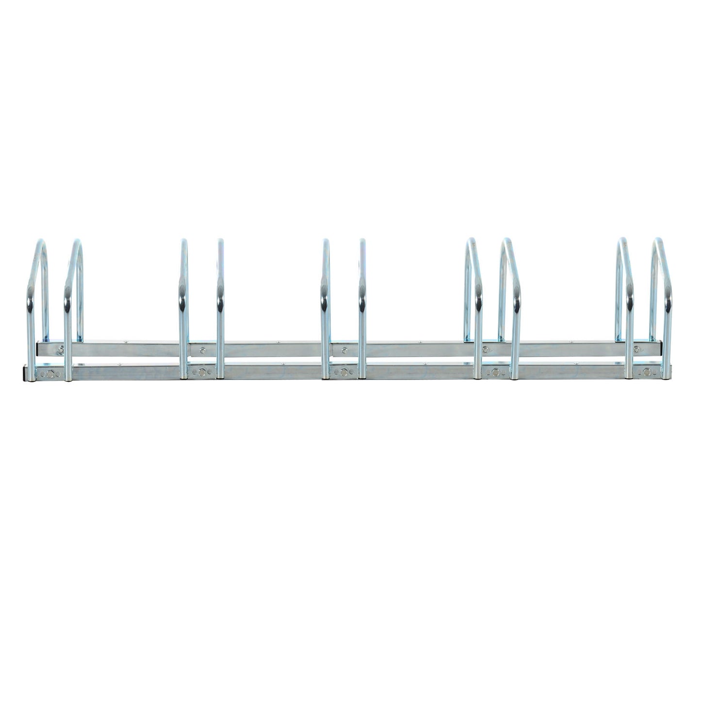 5-Bike Floor Parking Stand Silver