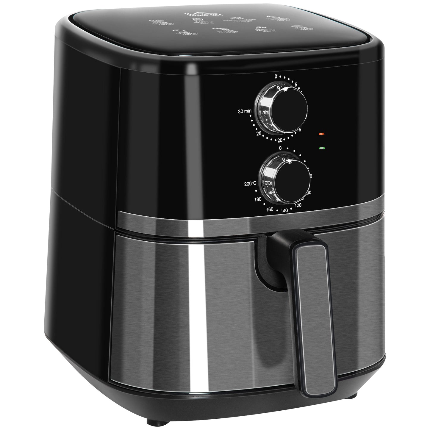 Air Fryers 1500W 4.5L Air Fryers Oven with Rapid Air Circulation, Adjustable Temperature, Timer and Nonstick Basket, Black