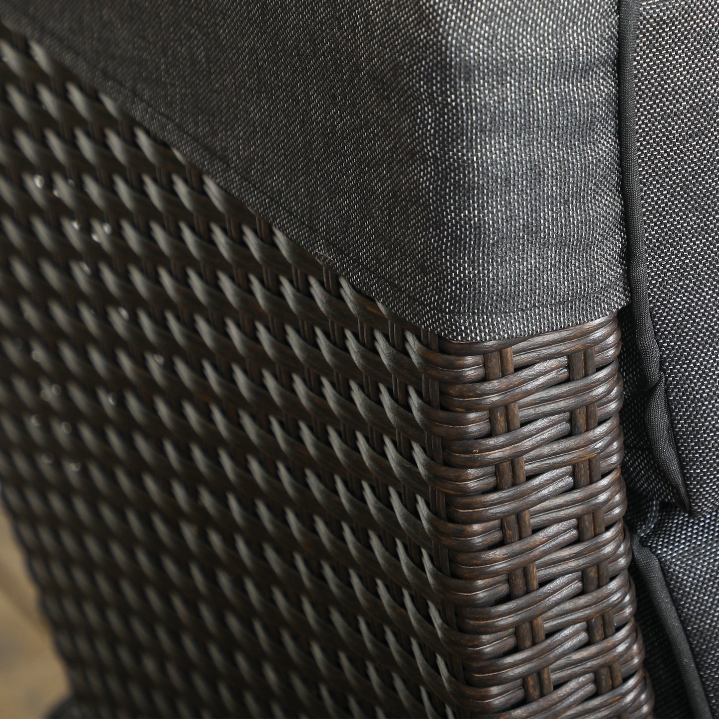 Outsunny Outdoor Recliner Chair with Adjustable Backrest and Footrest, Cushion, Side Tray, Grey