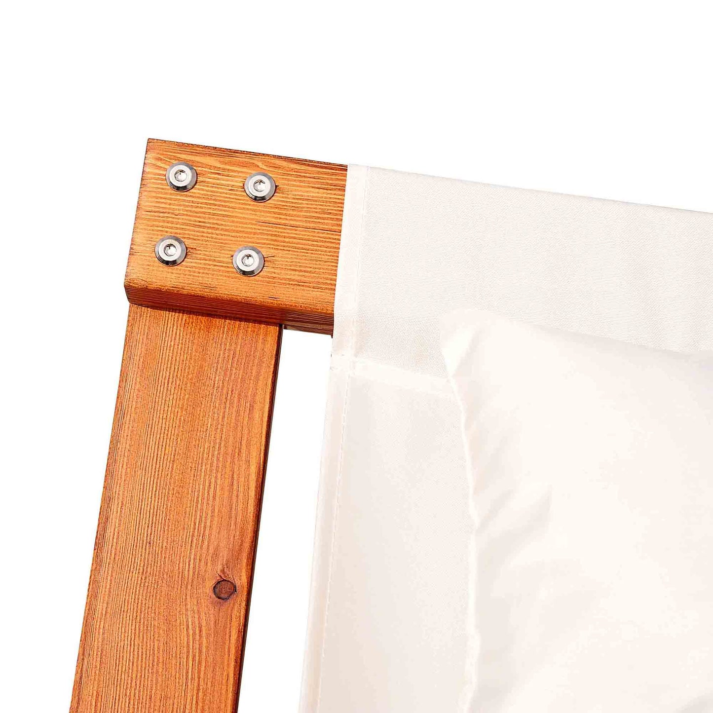 Outsunny Rocking Double Sun Lounger With Wooden Frame-White