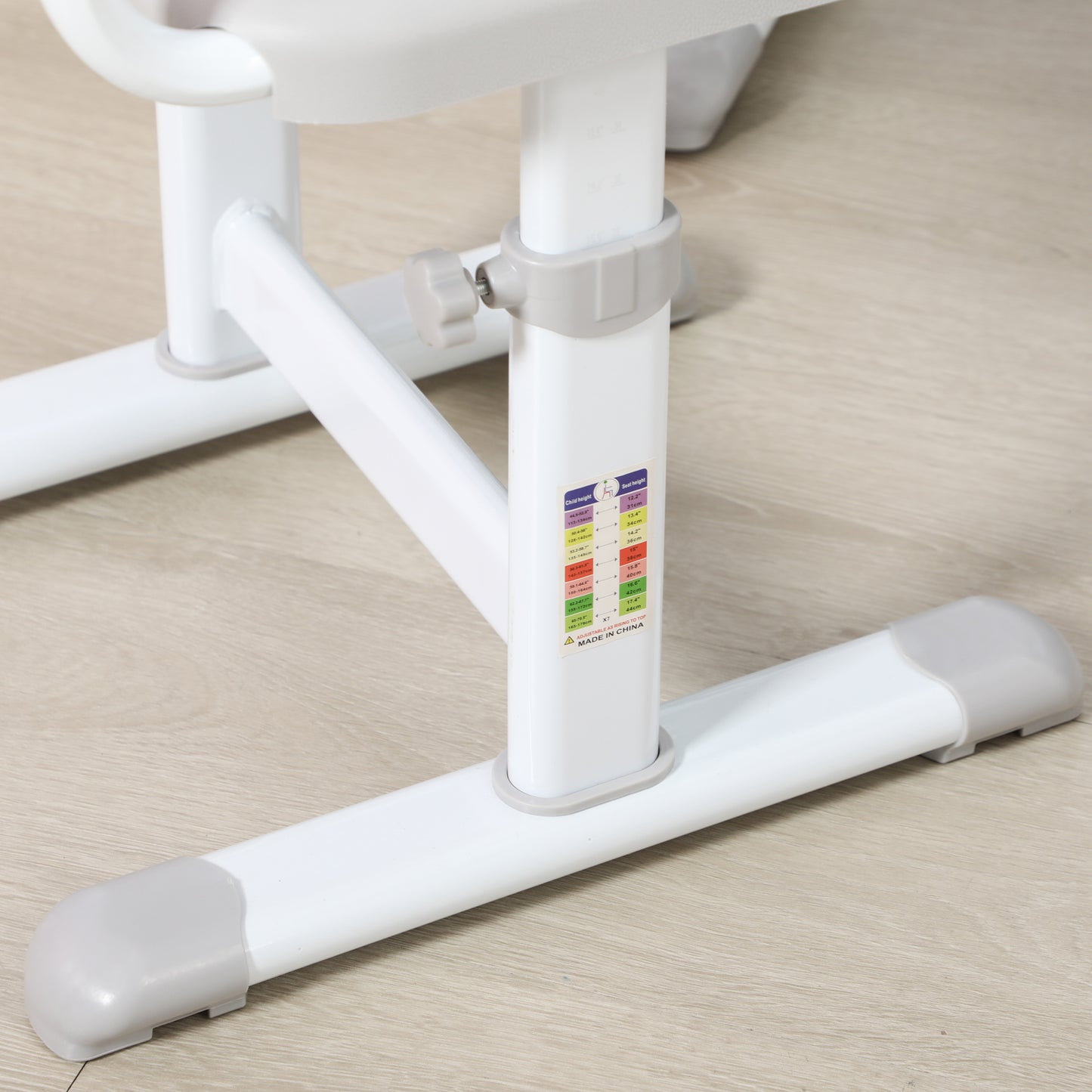 Kids Desk and Chair Set Height Adjustable Student Writing Desk Children School Study Table with Tiltable Desktop, Grey