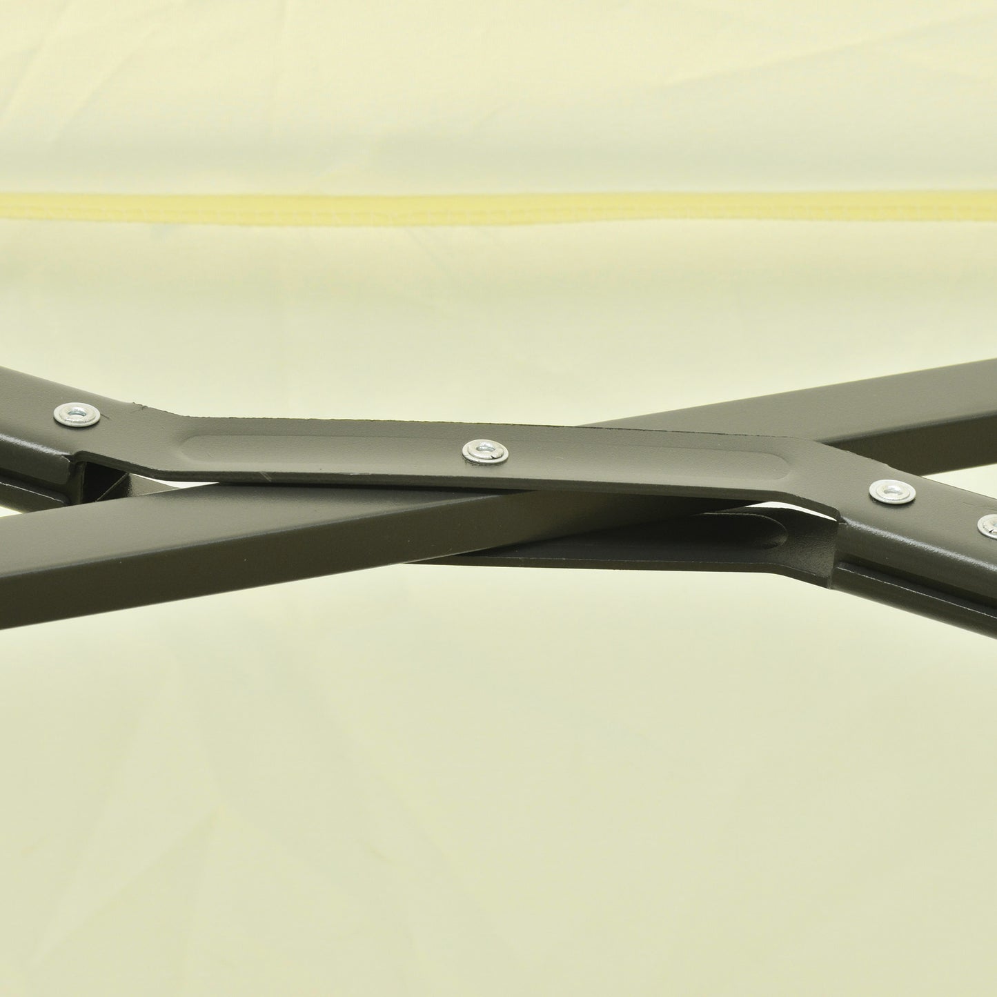 Outsunny Double Parasol Patio Umbrella Garden Sun Shade w/ Steel Pole 12 Support Ribs Crank Handle Easy Lift Twin Canopy - Beige