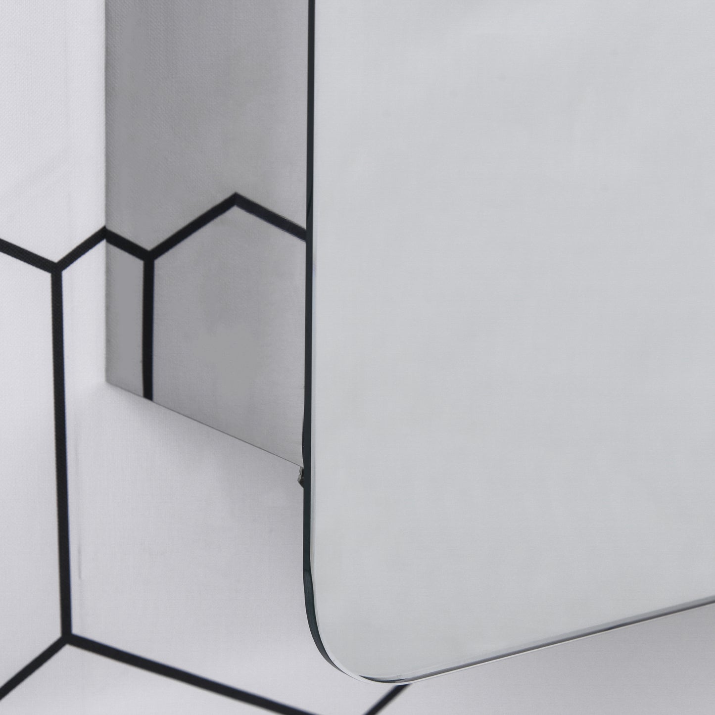 Kleankin On-Wall Mounted Bathroom Storage Cabinet w/Sliding Mirror Door 3 Shelves Stainless Steel Frame