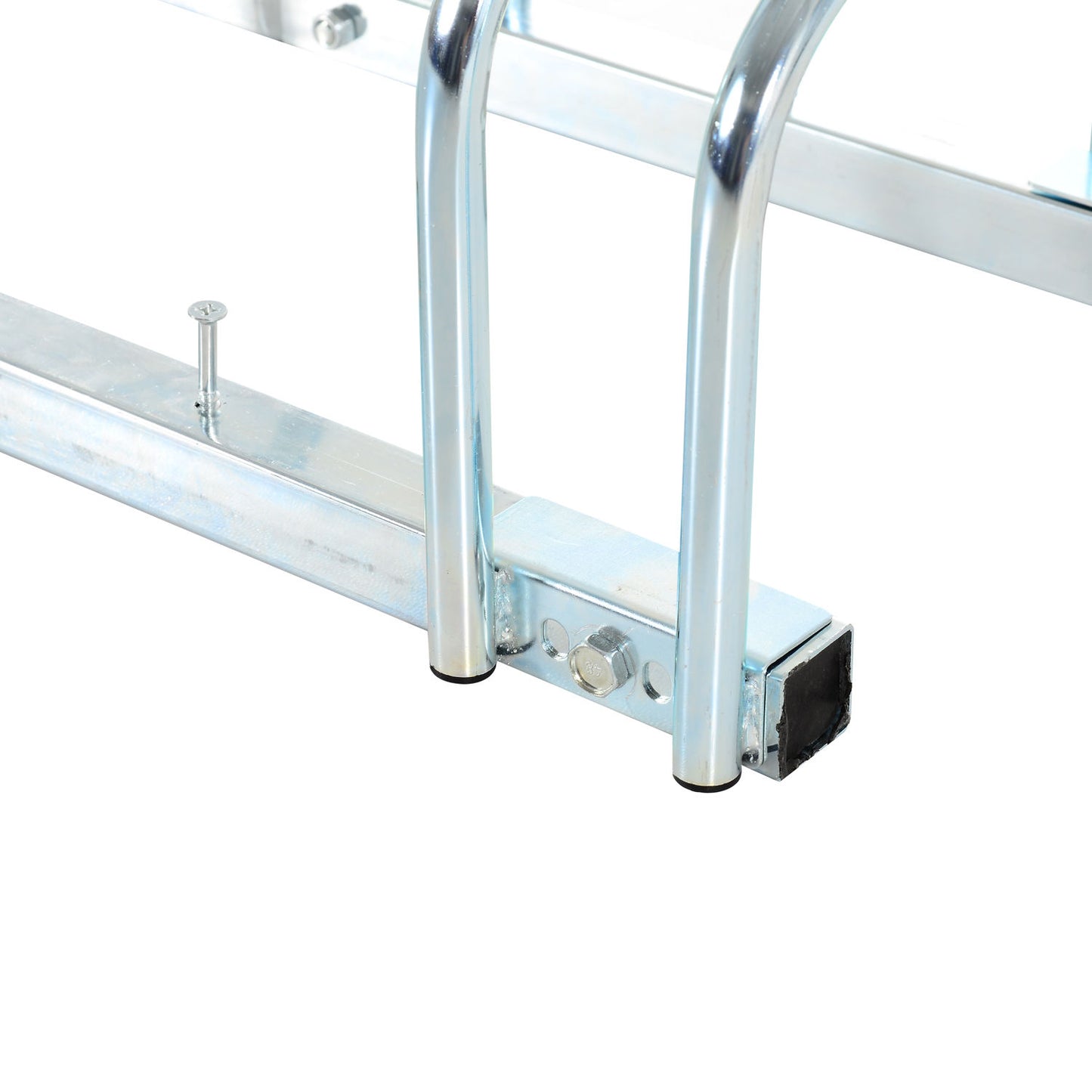 5-Bike Floor Parking Stand Silver