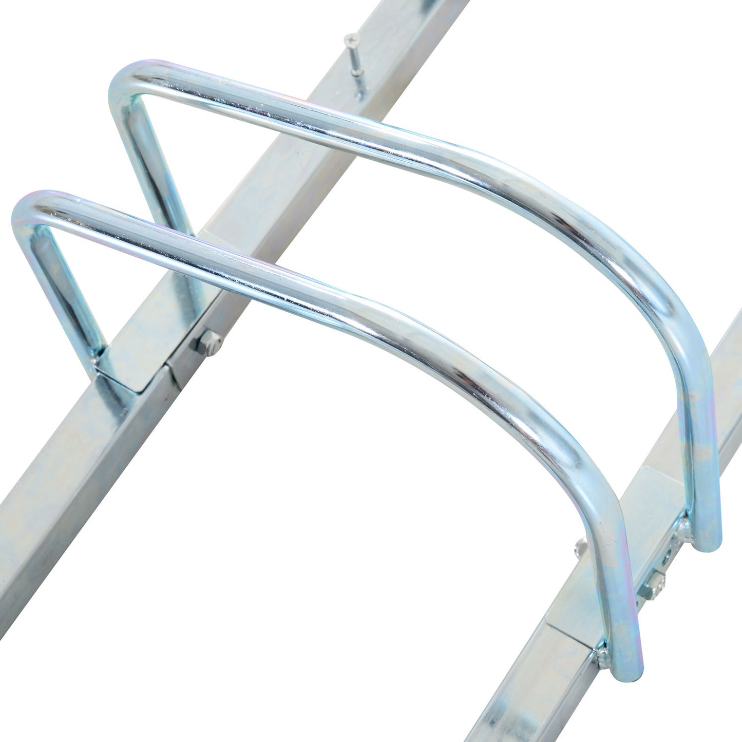 5-Bike Floor Parking Stand Silver