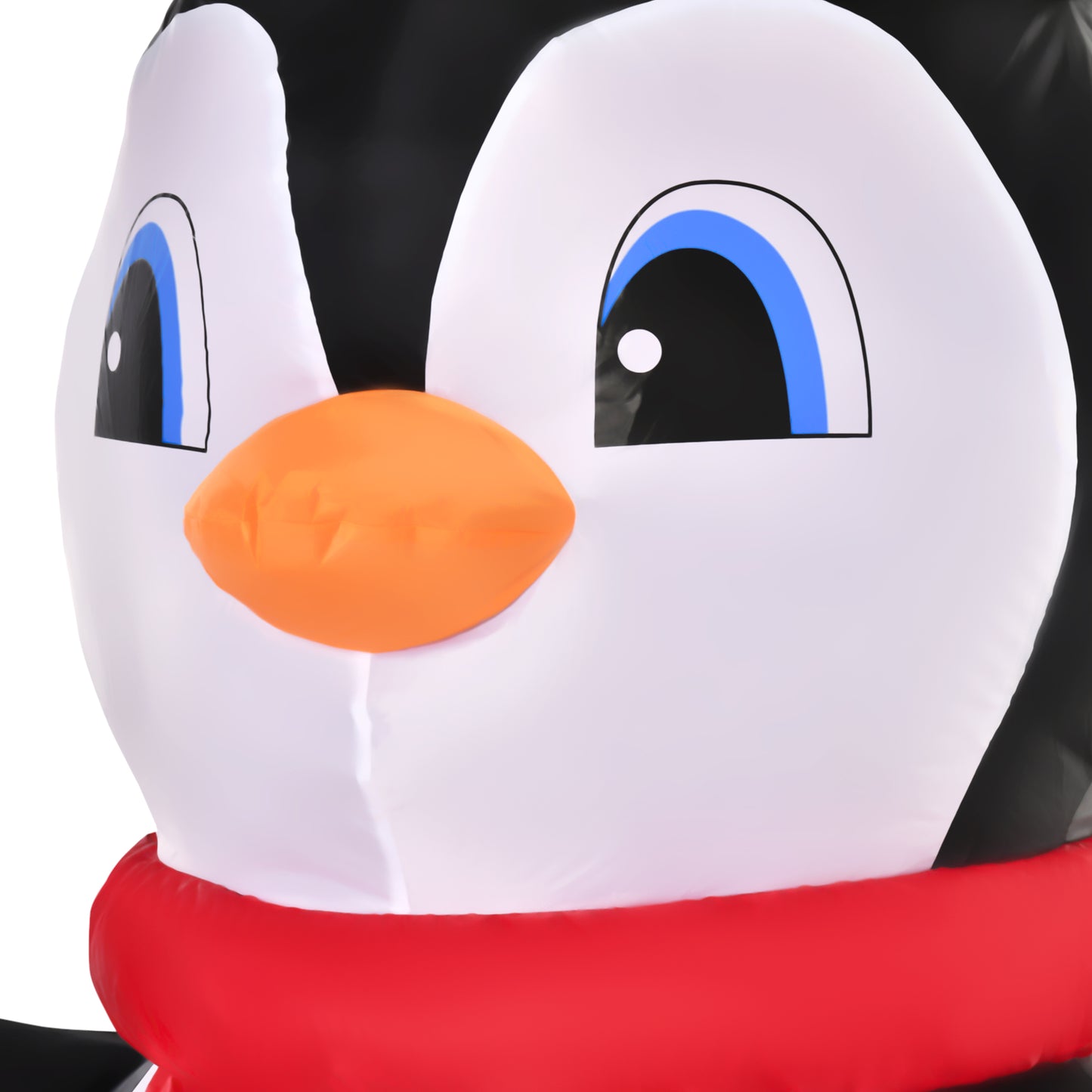 2.5m Inflatable Penguin Holding Candy Cane Blow Up Outdoor Decoration With LED Lights