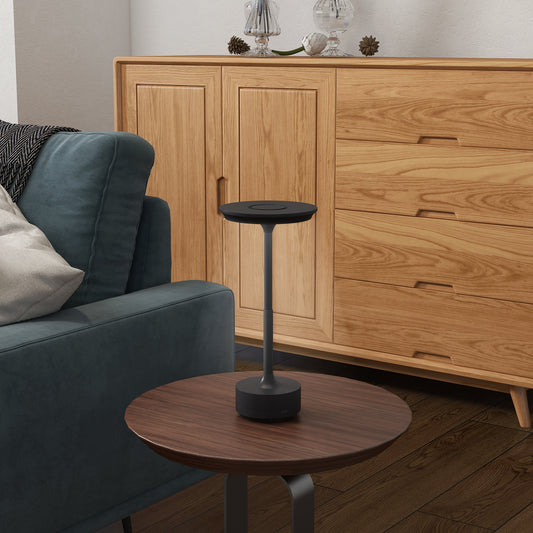 Cordless Table Lamp, Touch LED Desk Lamp with 4000mAh Rechargeable Battery, 3 Colour, for Bedroom Living Room, Black