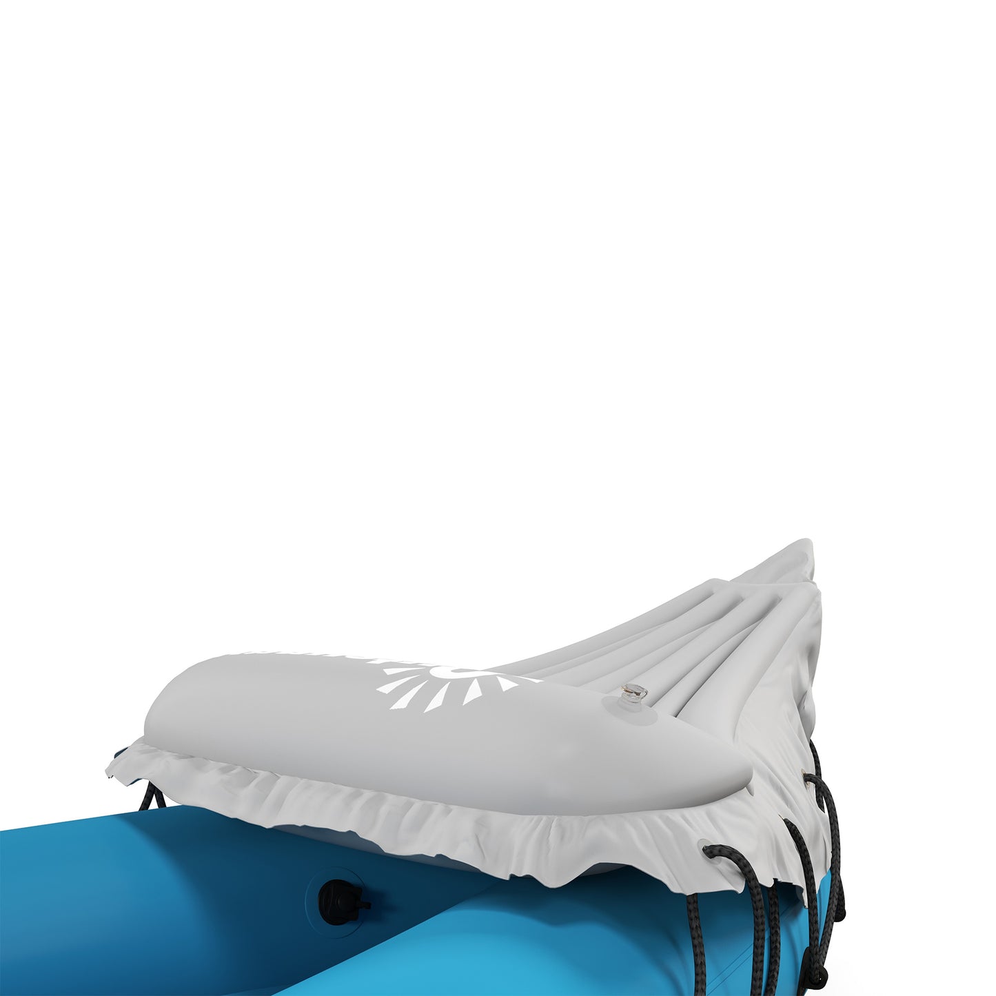 Outsunny Inflatable Kayak, Two-Person Inflatable Canoe Boat Set with Air Pump, Aluminium Oars, 318 x 80 x 50cm - Blue