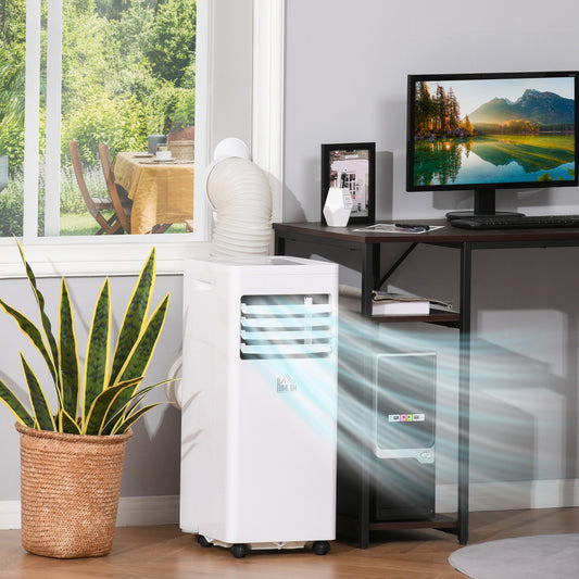 Mobile Air Conditioner White W/ Remote Control Cooling Dehumidifying Ventilating - 650W