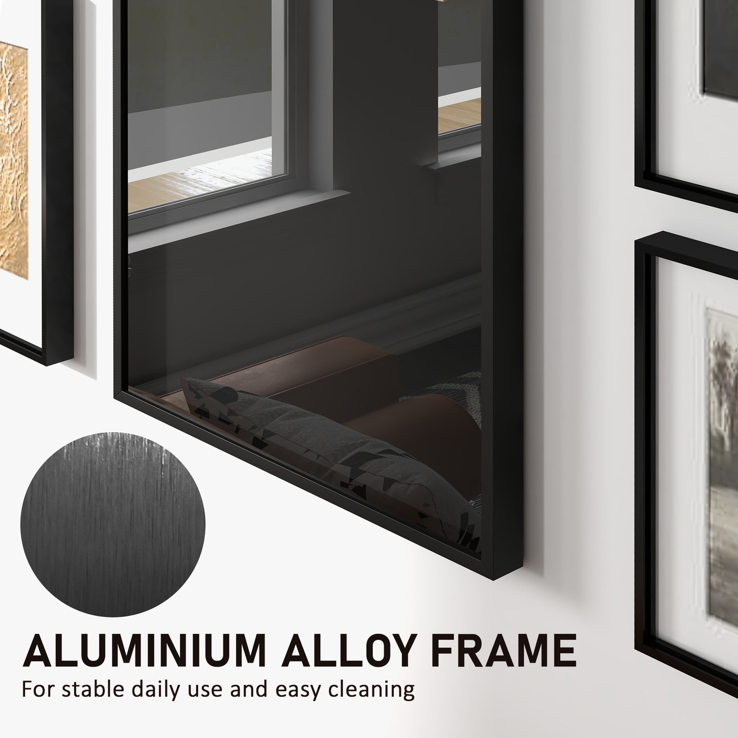 Football Shirt Acrylic Jersey Frame Display W/ UV Protection, Aluminium Sports Shadow Box for Basketball Football Baseball, 60 x 80 cm, Black