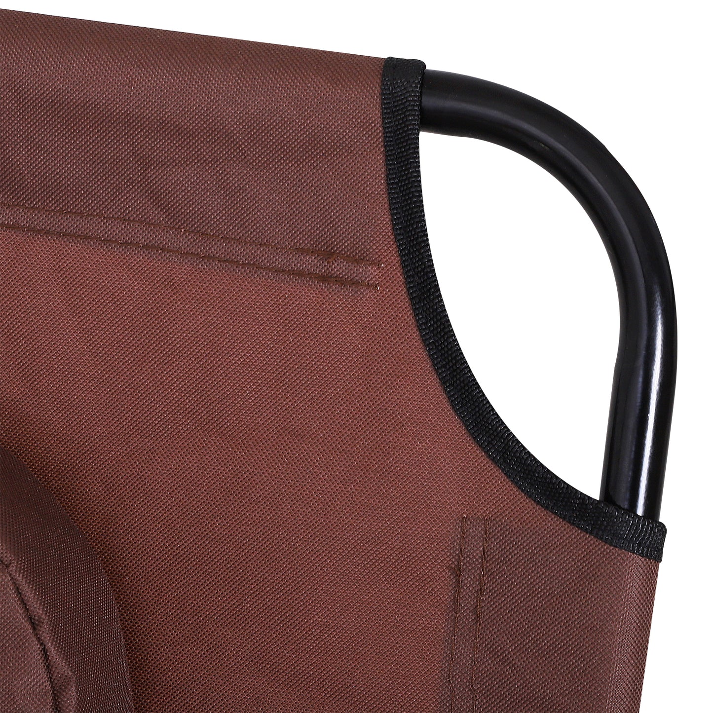 Outsunny Sun Lounger Foldable Reclining Chair with Pillow and Reading Hole Garden Beach Outdoor Recliner Adjustable Brown