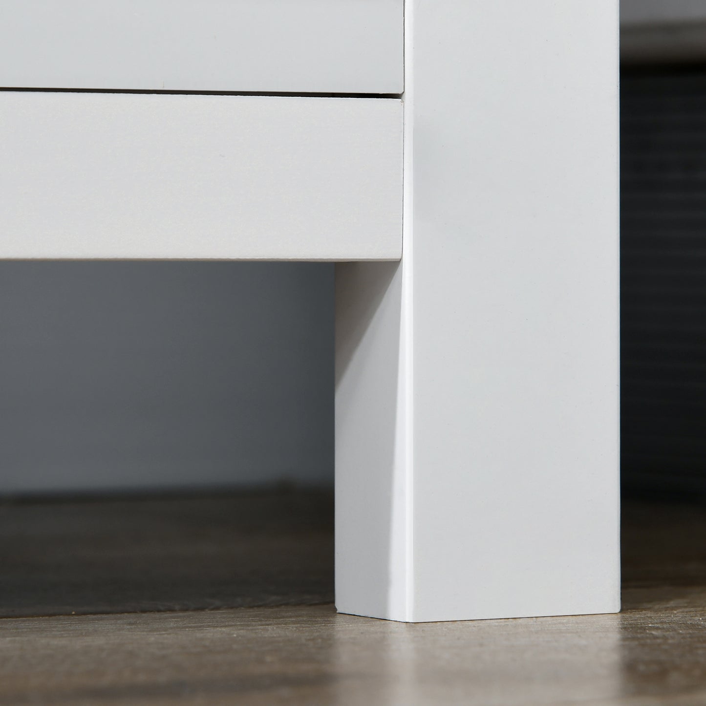 Kitchen Cupboard, Pantry Storage Cabinet w/ Tempered Glass Doors, Drawer, Open Shelf, Adjustable Shelves, 181.5 cm, White