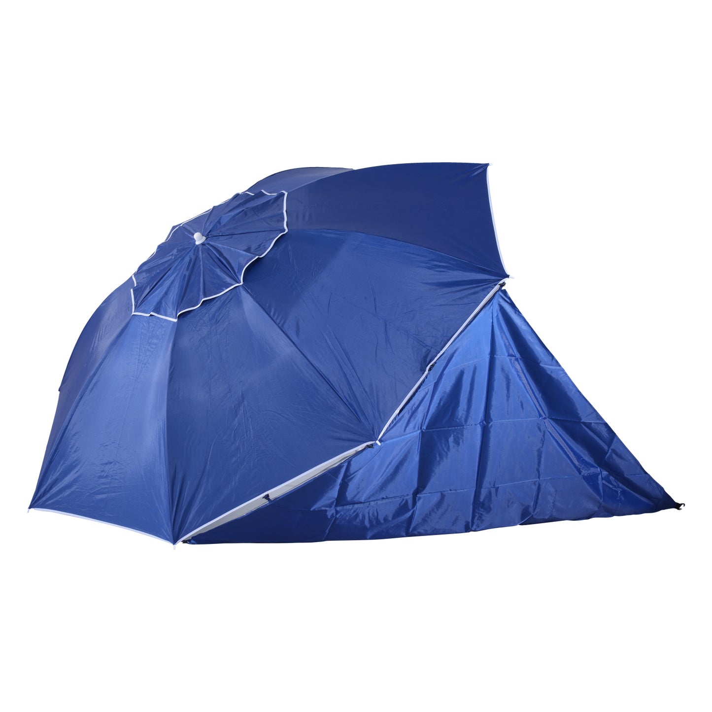 2 Metra Beach Sport Umbrella Parasol-Coated Blue Polyester/Steel
