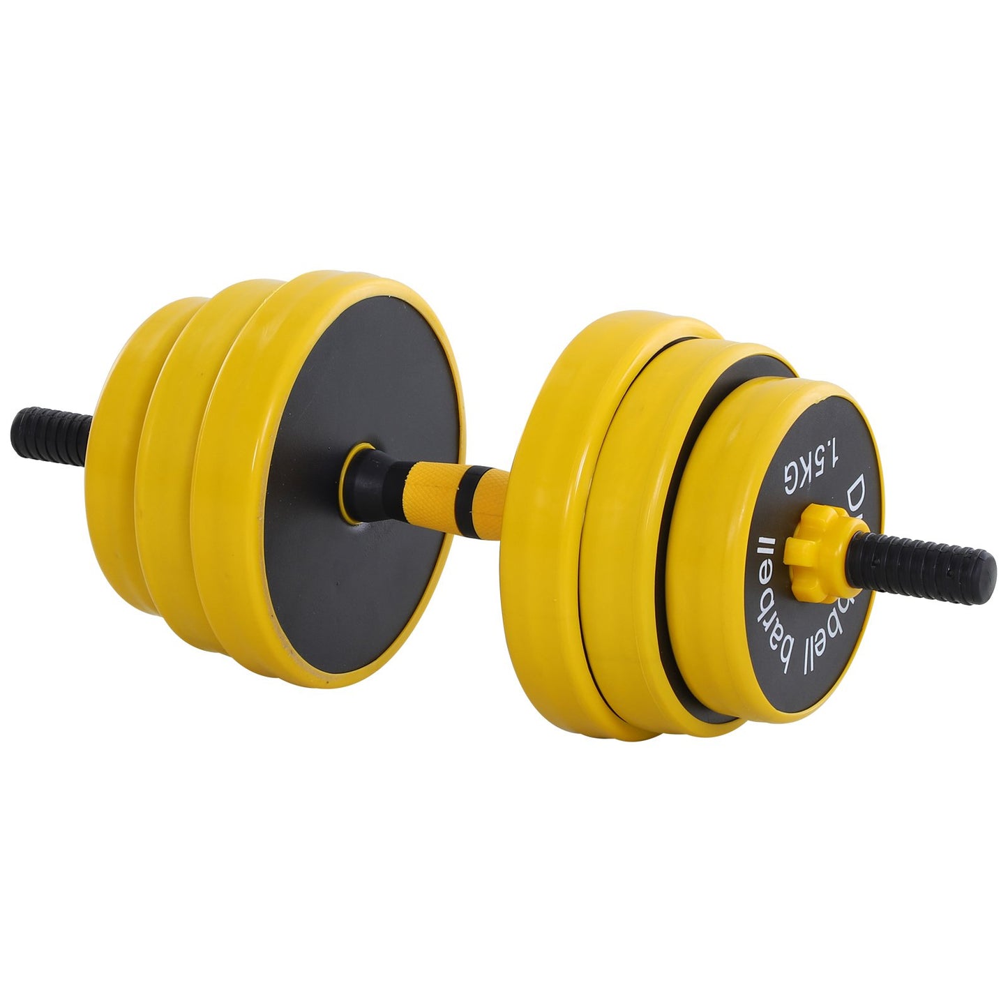 25KGS Dumbbell & Barbell Adjustable Set Plate Bar Clamp Rod Home Gym Sports Area Exercise Ergonomic