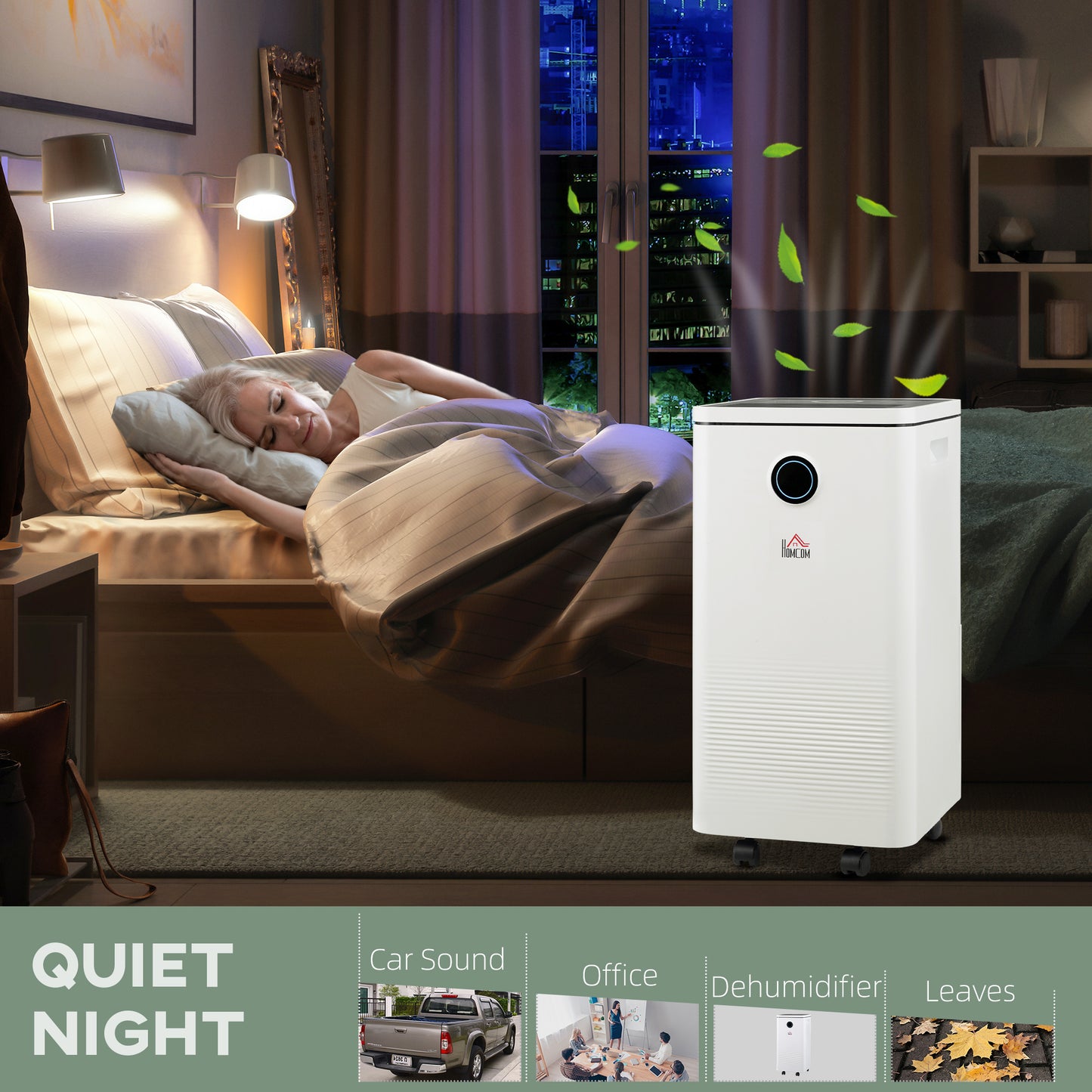 2500ML Portable Quiet Dehumidifier with WiFi Smart App Control, Electric Moisture Air Dehumidifier for Home Laundry Basement 10L/Day