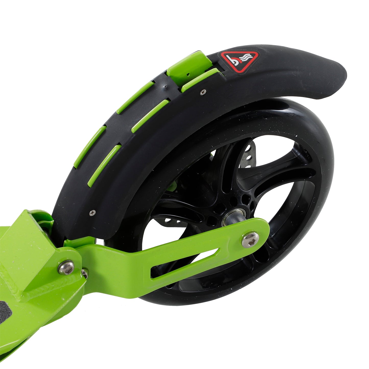 Teens Adult Kick Scooter Foldable Adjustable Aluminum Ride On Toy For 14+ w/ Dual Brake System, Shock Mitigation System - Green 95.5-110.5H CM