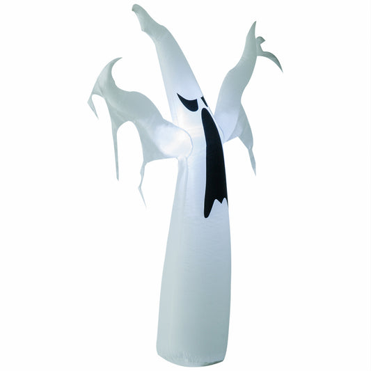 Scary Ghost Inflatable Halloween Scary Ghost Outdoor Decoration with LED Lights 1.2M