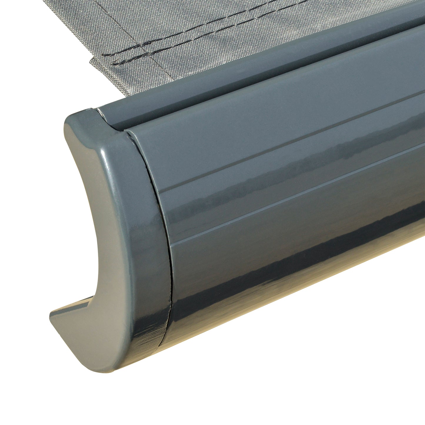 Outsunny Cassette Electric Motorised Manual Awning Door Window Patio Canopy Retractable Sun Shade w/ R/C & LED, 300x250cm Grey