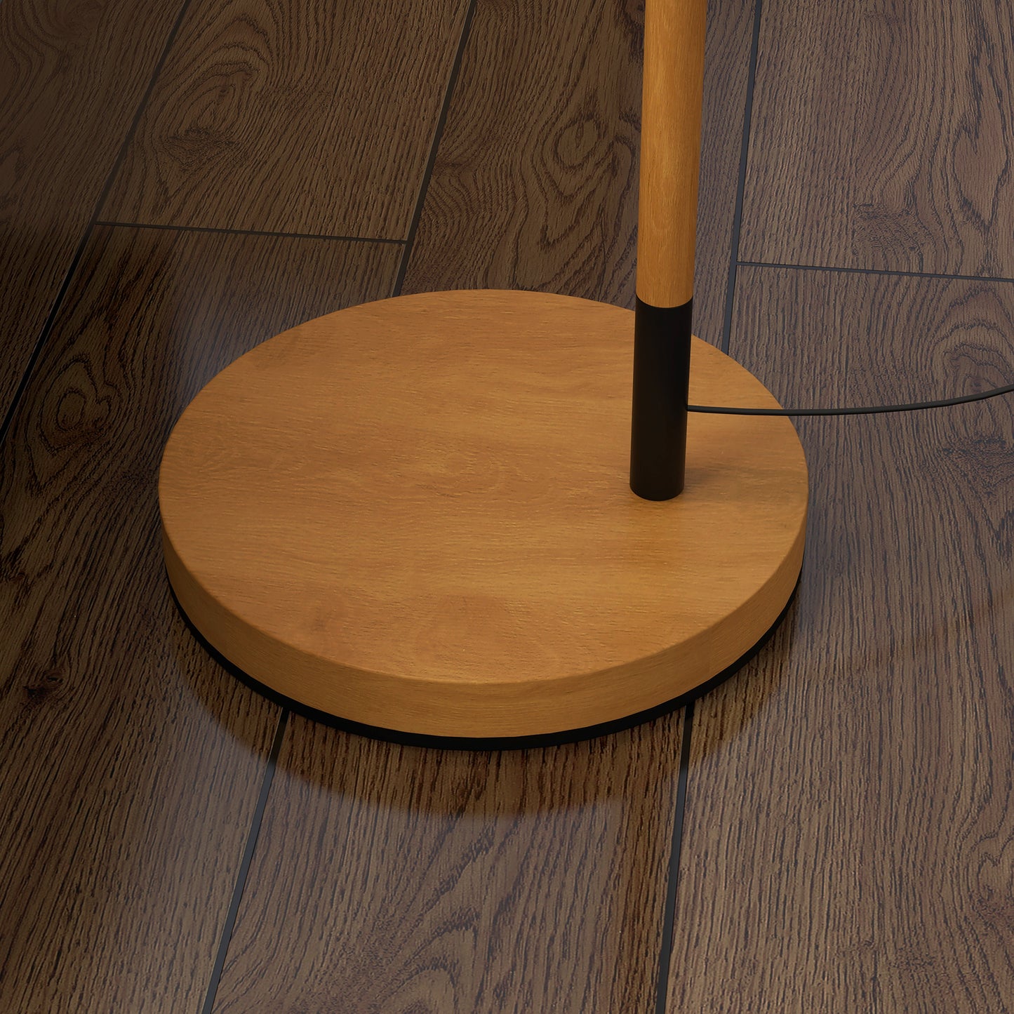 Modern Floor Lamp with 350° Rotating Lampshade, for Living Room and Bedroom, LED Bulb Included, Brown