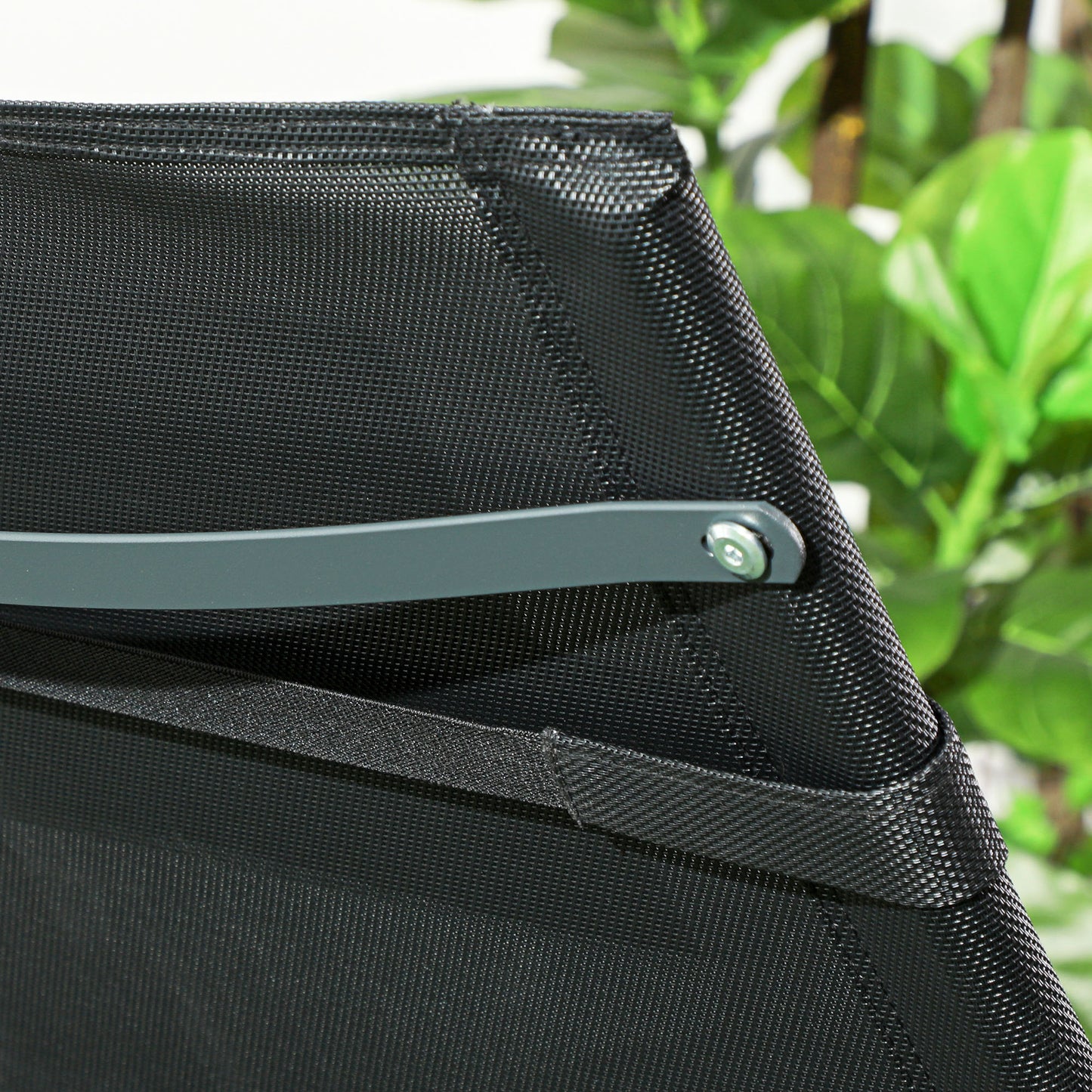 Outsunny Patio Texteline Rocking Lounge Chair Zero Gravity Rocker Outdoor Patio Garden Recliner Seat w/ Padded Pillow - Black