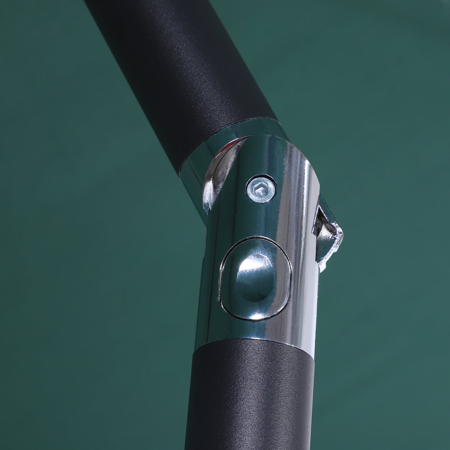 Outsunny 2.7M Tilting Parasol Sun Parasol Outdoor Garden Umbrellas Sun Shade Aluminium Frame with Crank(Green)