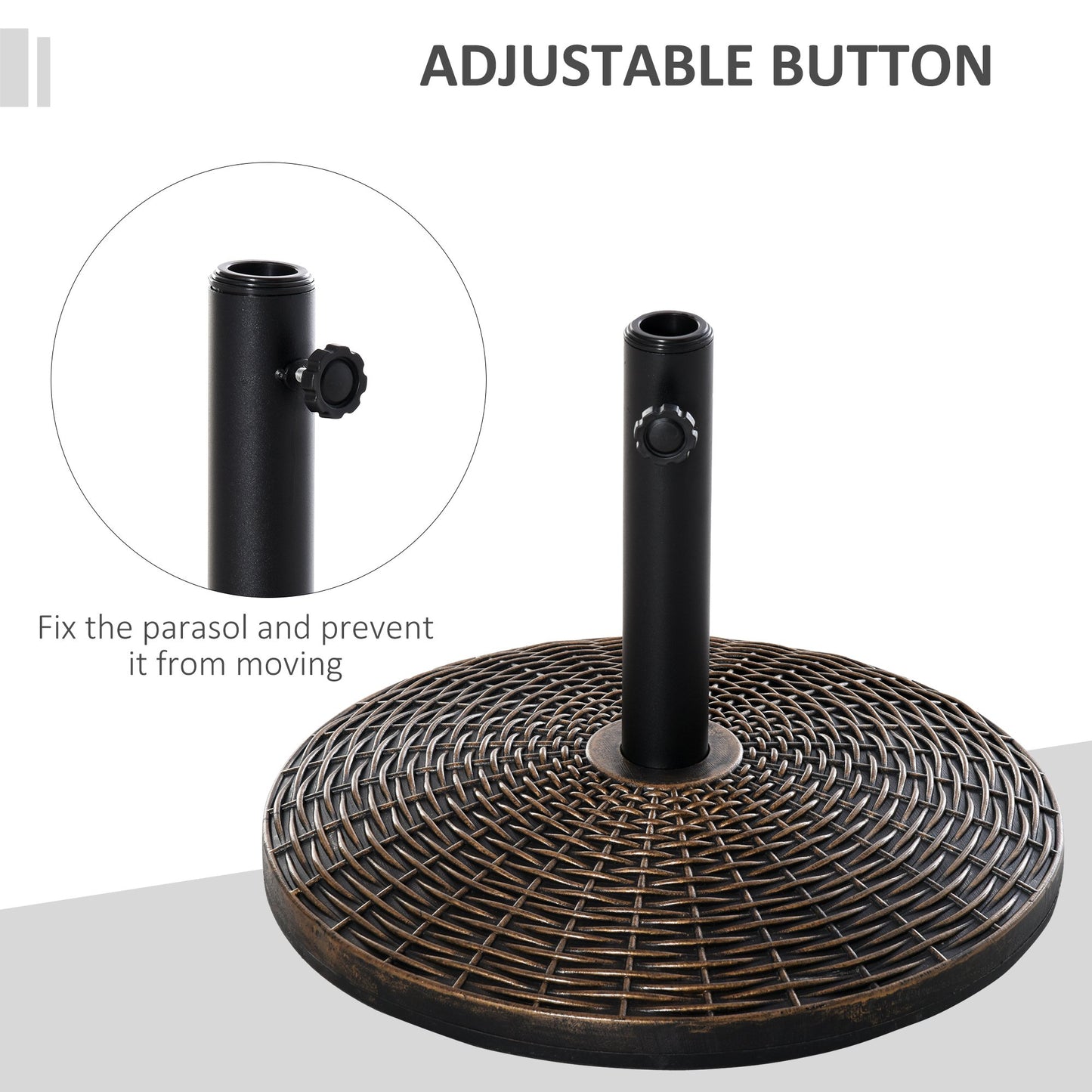 Outsunny Patio Weighted Umbrella Base Parasol Holder Outdoor Stand 25kg