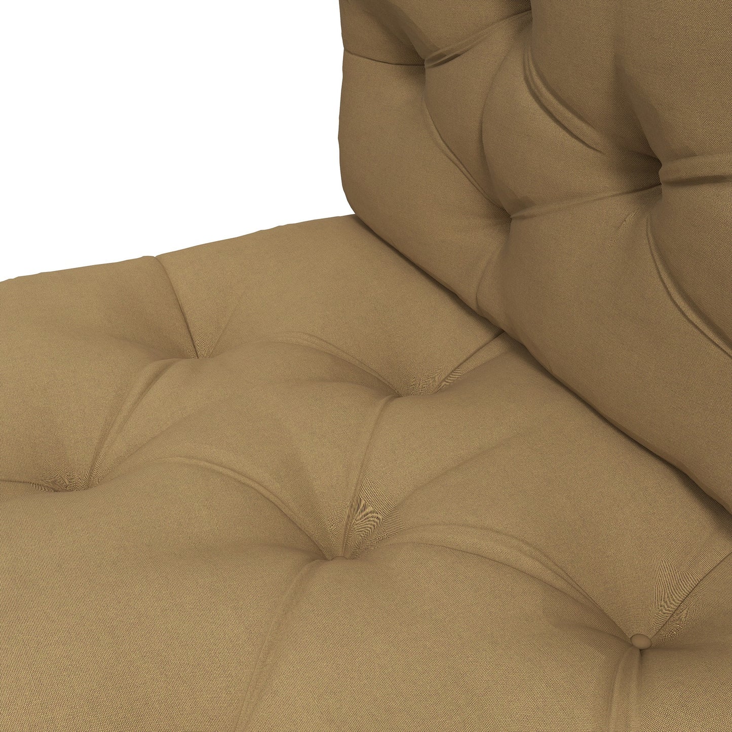 Outsunny 4-Piece Pallet Seat Cushions Back Pillows Replacement, Patio Chair Cushions Set for Indoor Outdoor, Beige