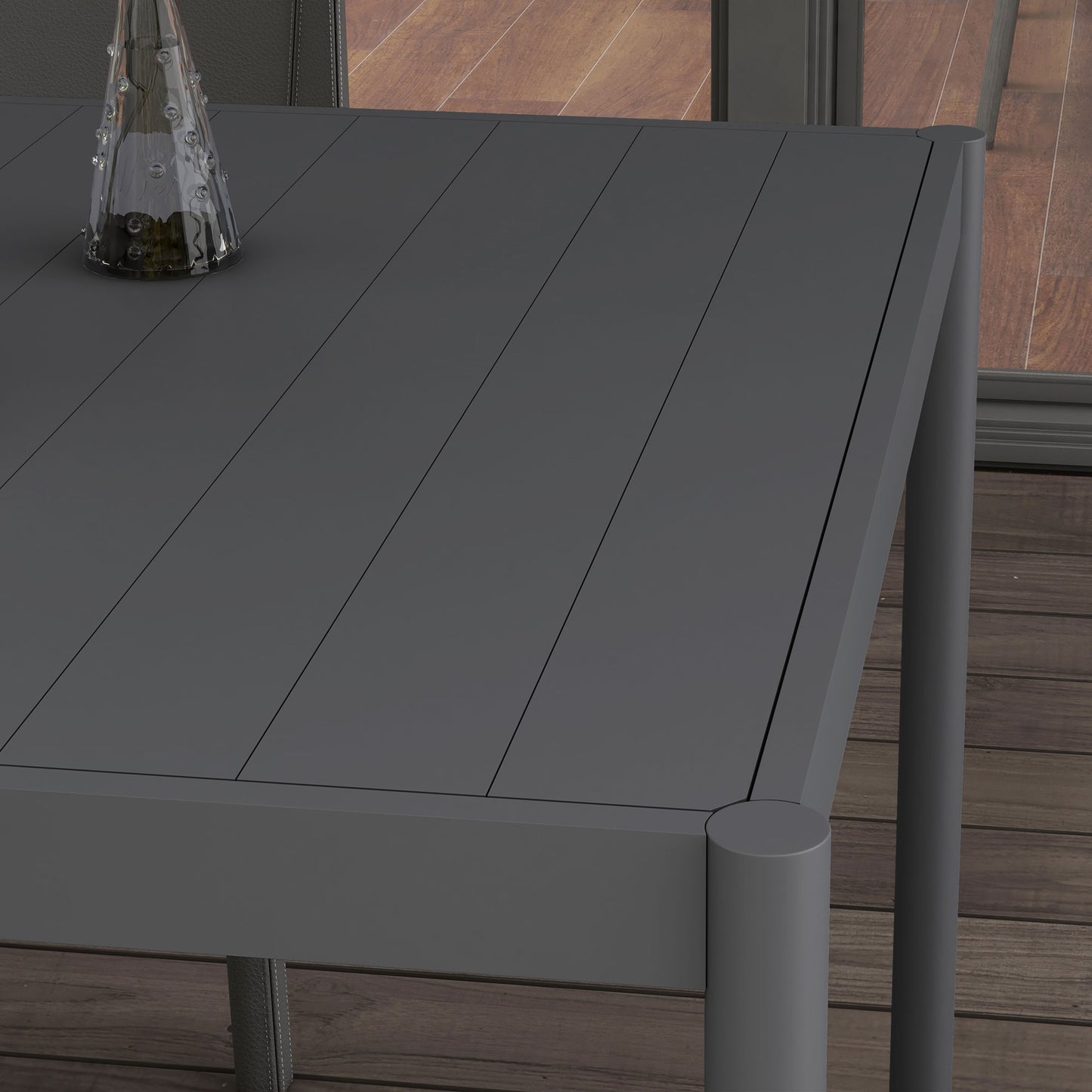 Outsunny Six-Seater Aluminium Outdoor Table