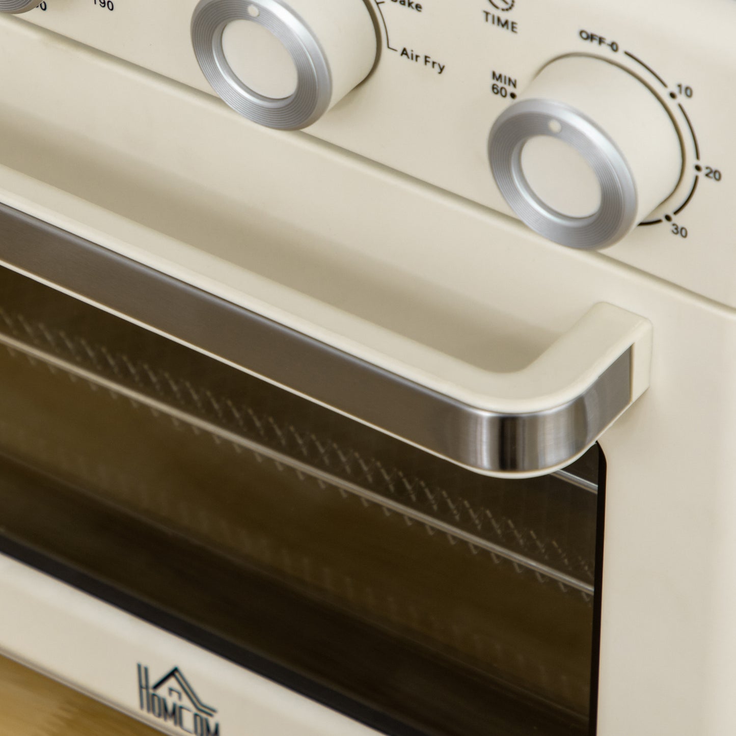 Retro Style 7-in-1 Toaster Oven, 20L 4-Slice Convection Oven with Warm, Broil, Toast, Bake, Air Fryer, 60min Timer and Adjustable Thermostat